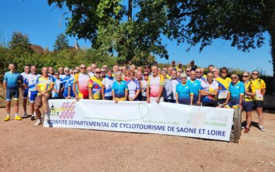 La journée CODEP 71 à Sailly le 12 septembre, 56 cyclos présents, un grand merci à la municipalité